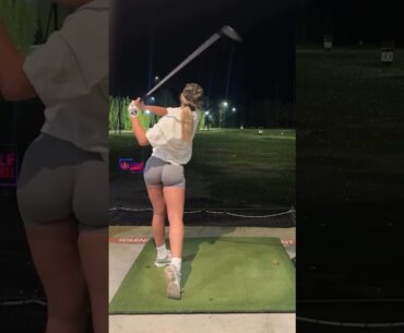 Amazing Golf Swing you need to see | Golf Girl awesome swing | Golf shorts | Antonia Harley
