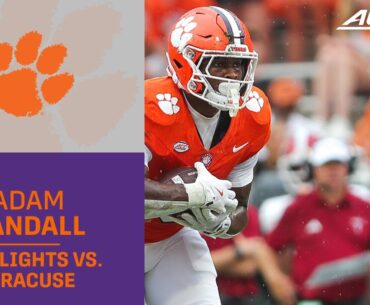 Clemson RB Adam Randall Highlights vs. Syracuse