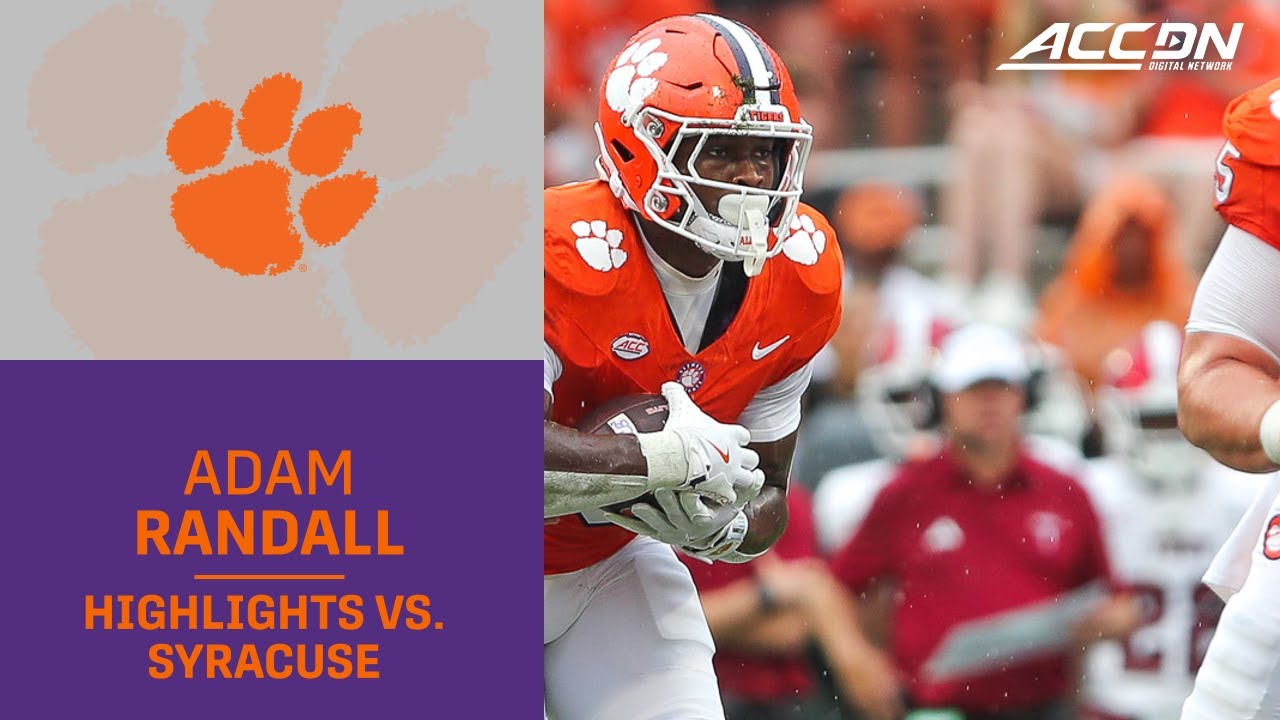 Clemson RB Adam Randall Highlights vs. Syracuse Clemson RB Adam Randall Highlights vs. Syracuse