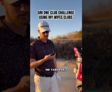 One club challenge using my wife’s clubs this time