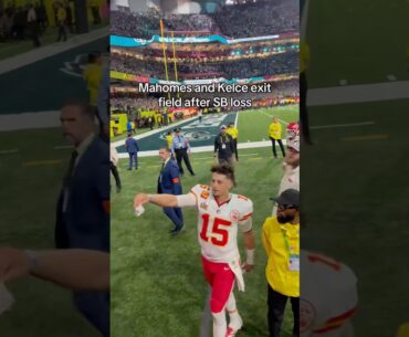Mahomes and Kelce after SB LOSS #nfl #superbowl #eagles #chiefs #patrickmahomes #traviskelce