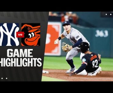 Yankees vs. Orioles Game Highlights (9/19/25) | MLB Highlights