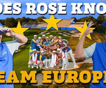 How Well Does Justin Rose Know His Ryder Cup Teammates? 🤔🇪🇺