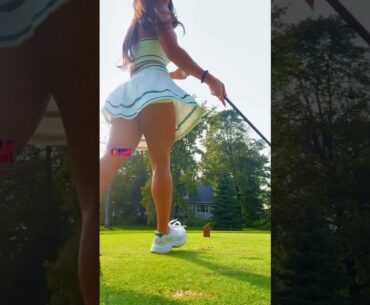 Amazing Golf Swing you need to see | Golf Girl awesome swing | Golf shorts |  Michele Uemoto