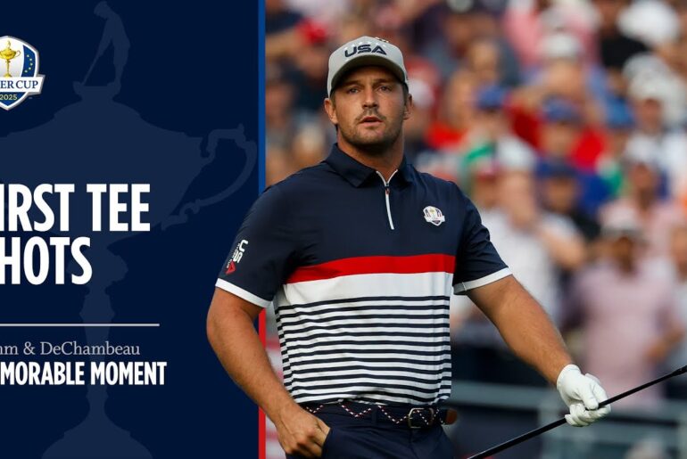 First Tee Shots | Rahm & DeChambeau's Drives | 2025 Ryder Cup