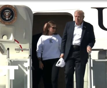 Donald Trump Arrives in New York for Ryder Cup 2025 with Granddaughter Kai Madison | APT
