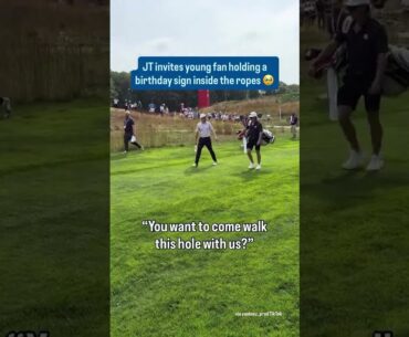 Justin Thomas just made a memory for this young fan at the Ryder Cup that he will cherish forever