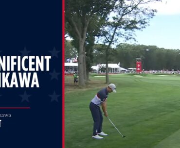 Collin Morikawa Hits Stunning Approach Around the Trees | 2025 Ryder Cup
