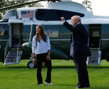 Kai Trump turns heads at Ryder Cup 2025 while walking alongside grandfather President Donald Trump | International Sports News