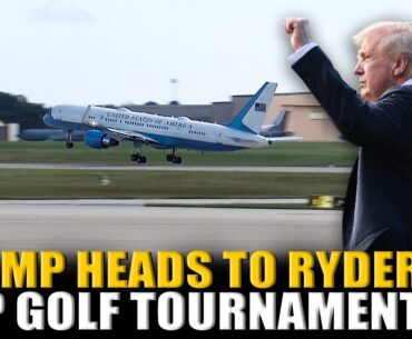 US President Trump, with granddaughter Kai, heads to Ryder Cup golf tournament in New York