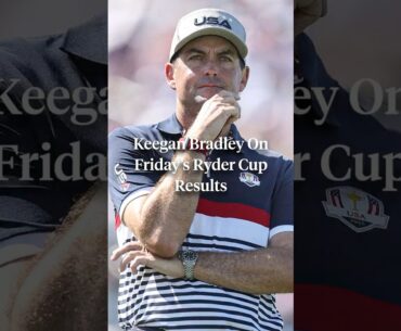 Keegan Bradley discusses his Saturday pairings for the Ryder Cup. 🇺🇸