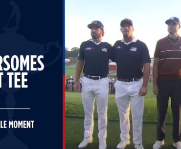 First Tee Walk Out for Saturday Foursomes! | 2025 Ryder Cup