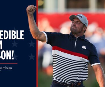 Bryson DeChambeau Birdies Par-3 17th to Keep Hopes Alive! | 2025 Ryder Cup