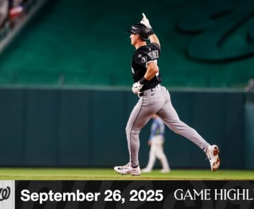 HIGHLIGHTS: Colson Montgomery Launched Go-Ahead Homer in the 9th For Win Over Nats (9.26.25)