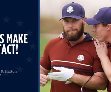 Hatton & Fitzpatrick Hit Identical Epic Shots on 18th to Earn Point | 2025 Ryder Cup