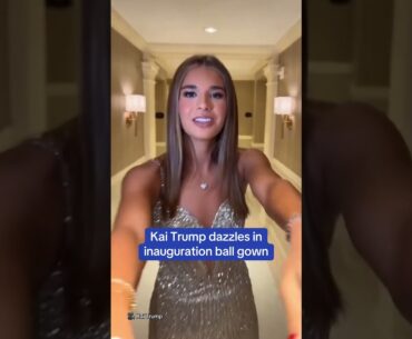Kai Trump DAZZLES in inauguration ball gown