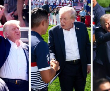 President Trump’s BEST Moments From Friday’s Ryder Cup on Long Island