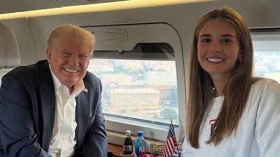 Kai Trump granddaughter of President Donald Trump unveiled her new clothing brand this week and showcased one of its signature pieces at the 2025 Ryder Cup(@kaitrumpgolfer/Instagram)