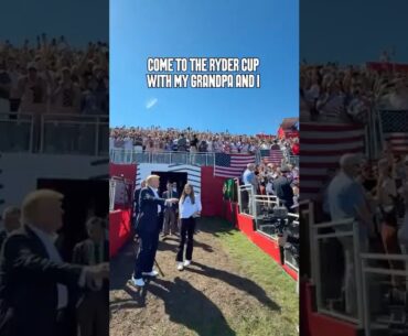 Behind the scenes of going to the Ryder Cup with Grandpa! 🇺🇸🫶  #golf #trump #bts #shorts