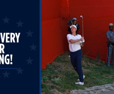 Justin Rose's Recovery from Stands Following Driver Off Deck! | 2025 Ryder Cup