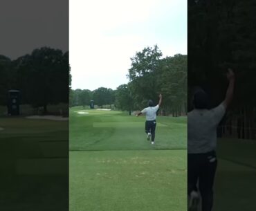 This Hole-In-One from Si Woo Kim is legendary! #golf #siwookim #pga #golfshorts #progolfer