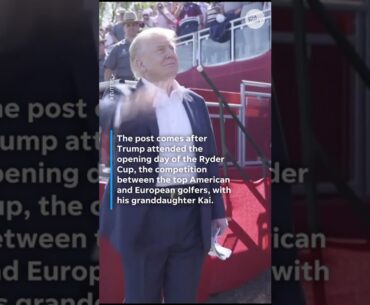 European Ryder Cup winners taunt Trump with chant, trophy #Shorts