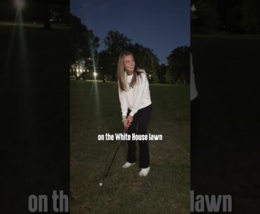 Chipping on the White House lawn! #golf #viral #whitehouse