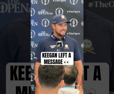 What was the message from Keegan Bradley? 👀 #golf #TheOpen #brysondechambeau