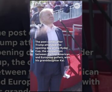 European Ryder Cup winners taunt Trump with chant, trophy #Shorts