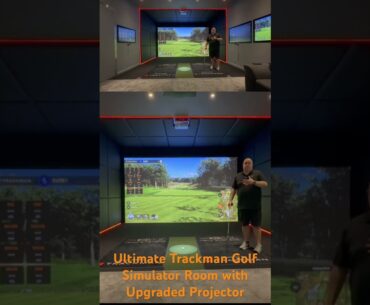 Ultimate Trackman Golf Simulator Room with Upgraded Projector