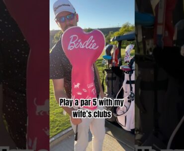 Can I birdie this par 5 using my wife’s golf clubs? I definitely impress myself here 😂