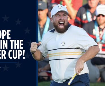 Shane Lowry Retains the Cup for Team Europe | 2025 Ryder Cup