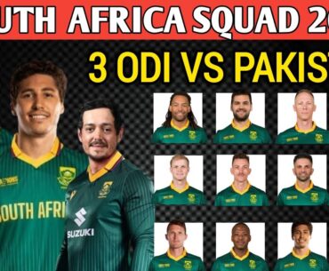 South Africa VS Pakistan ODI Series 2025 | South Africa ODI Squad | SA Squad Against PAK 2025