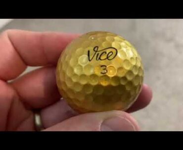 Amazing GOLD Vice Golf Balls! (Up Close!)