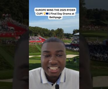 Europe are Ryder Cup champions once again! 🏌️‍♂️🇪🇺