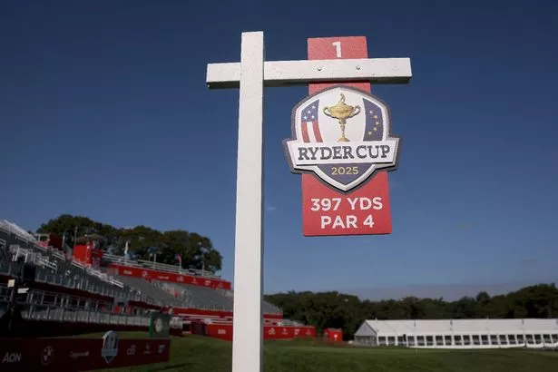 A view of the first tee at Bethpage Black, which hosts this week's Ryder Cup 