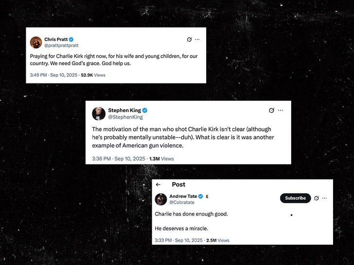 Celebrities React To Charlie Kirk Shooting