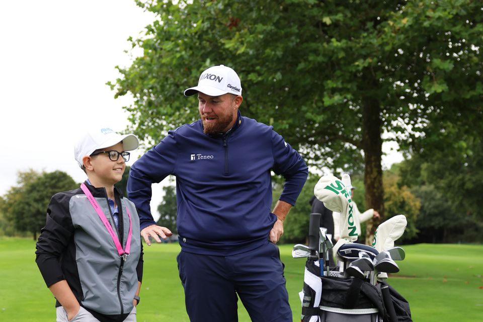 Dáire Coyle with golfer Shane Lowry before the Amgen Irish Open 2025 at The K Club. Photo: Getty