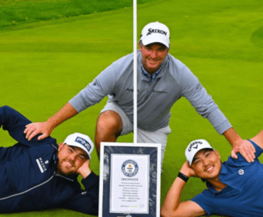 Golf: Ryan Fox claims world record with an Aussie and an Englishman