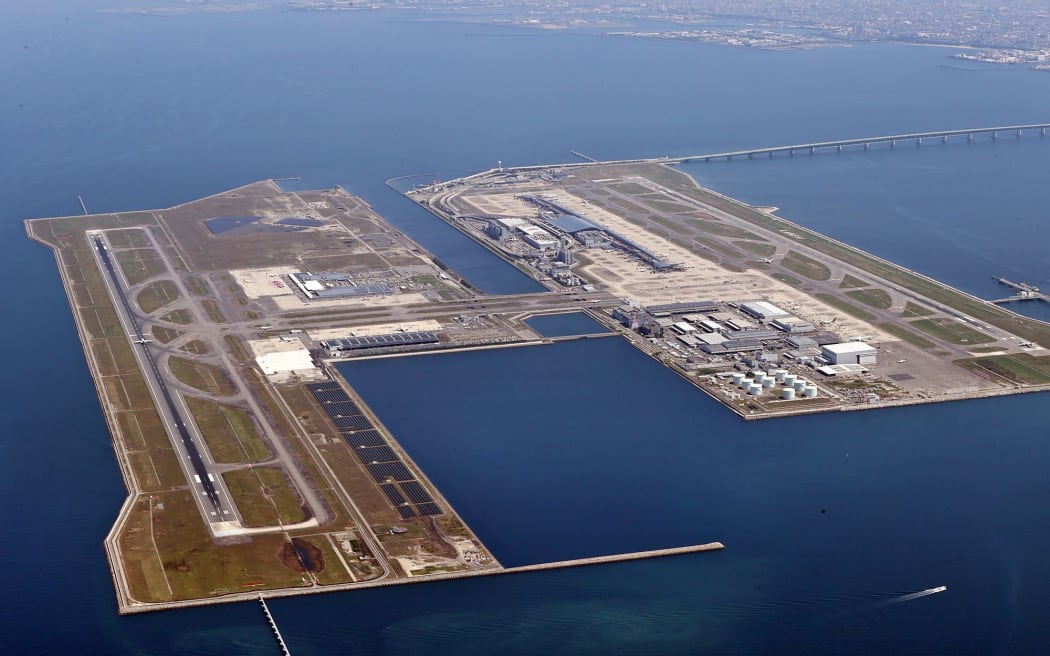 Kansai International Airport straddles two manmade islands three miles off the coast of Japan, and has a terminal designed by Renzo Piano.