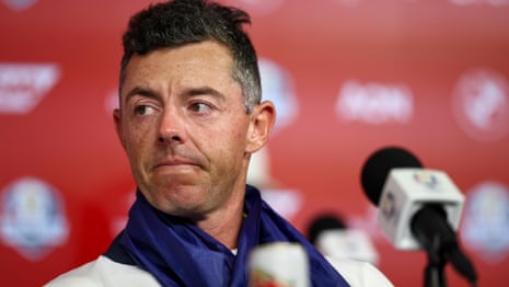 Rory McIlroy condemns Ryder Cup abuse after his wife was hit by a beer – video 