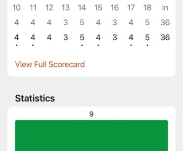 Played 9 with 9 pars today as a 15 HCP AMA
