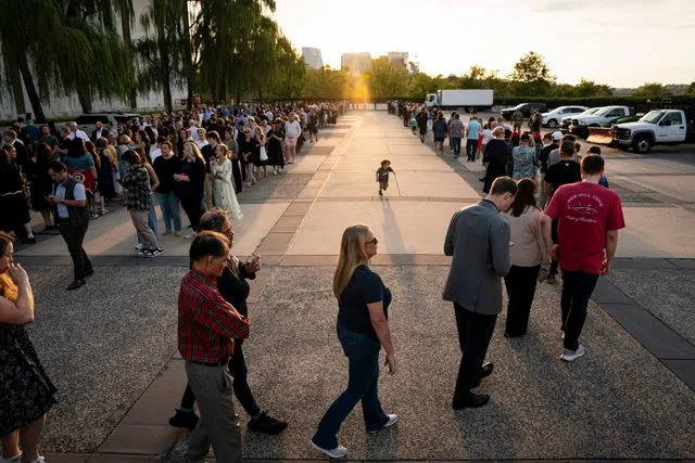 Al Drago/Getty  Charlie Kirk's vigil at the Kennedy Center on Sept. 14, 2025