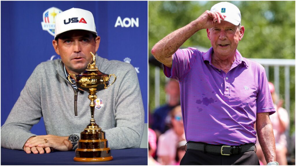 Keegan Bradley and Larry Nelson ahead of the 2025 Ryder Cup