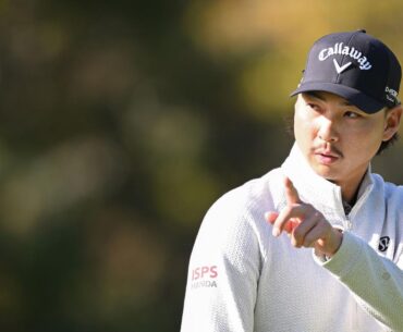 PARIS, FRANCE - SEPTEMBER 17: Min Woo Lee of Australia gestures during the pro-am prior to the FedEx Open de France 2025 at Golf de Saint-Nom-la-Breteche on September 17, 2025 in Paris, France. (Photo by Stuart Franklin/Stuart Franklin/Getty Images)