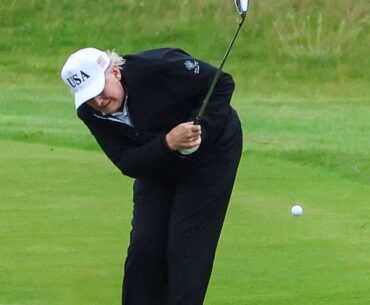 Trump at 2025 Ryder Cup today. How many days has he golfed?
