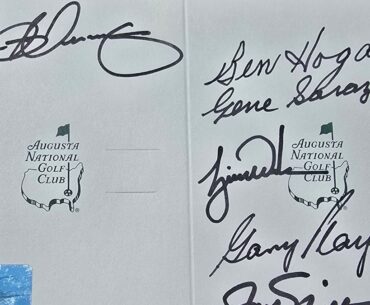 Rory McIlroy signed this rare piece of Augusta National memorabilia