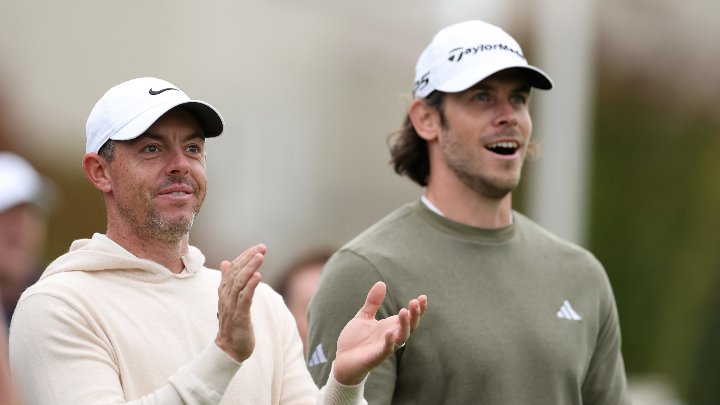 Rory McIlroy and Gareth Bale at the BMW PGA Championship pro-am