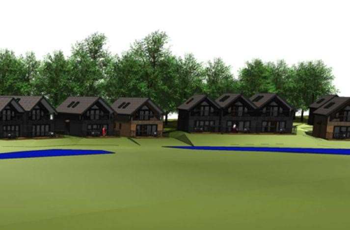 What the holiday lodges at Stonelees Golf Centre, Ramsgate, could look like. Picture: South East Architectural Services