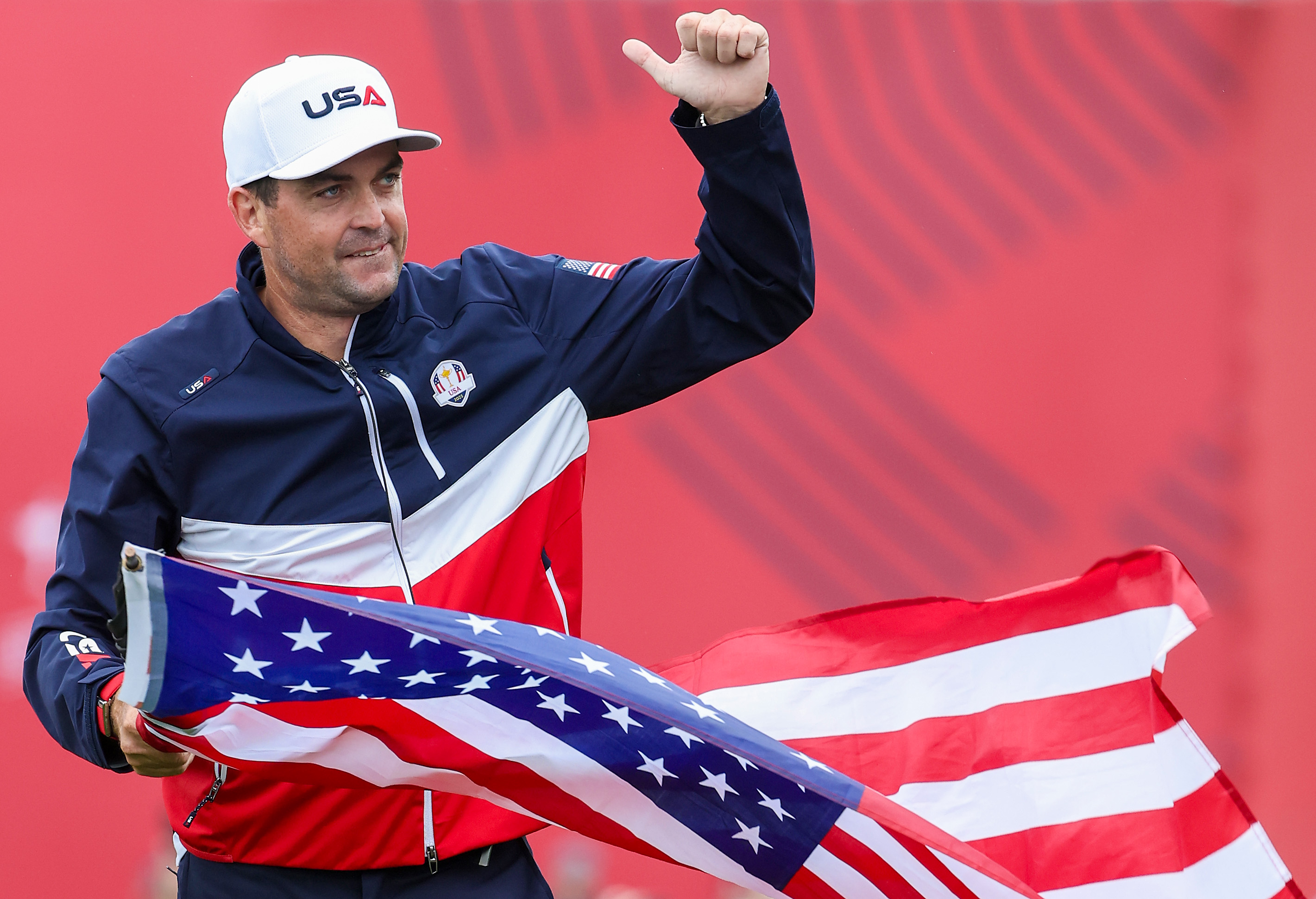 Keegan Bradley thumbs up
